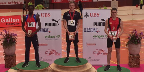 SM Bronze für Fabio Kobelt über 60 Meter Hürden